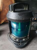 Mooie grote vintage aqua signal van glas en ijzer, made in g, Antiek en Kunst, Ophalen of Verzenden