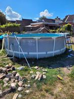 Intex zwembad 4.57x1.22 met zandfilterpomp, 400 cm of meer, Rechthoekig, Opzetzwembad, Zo goed als nieuw