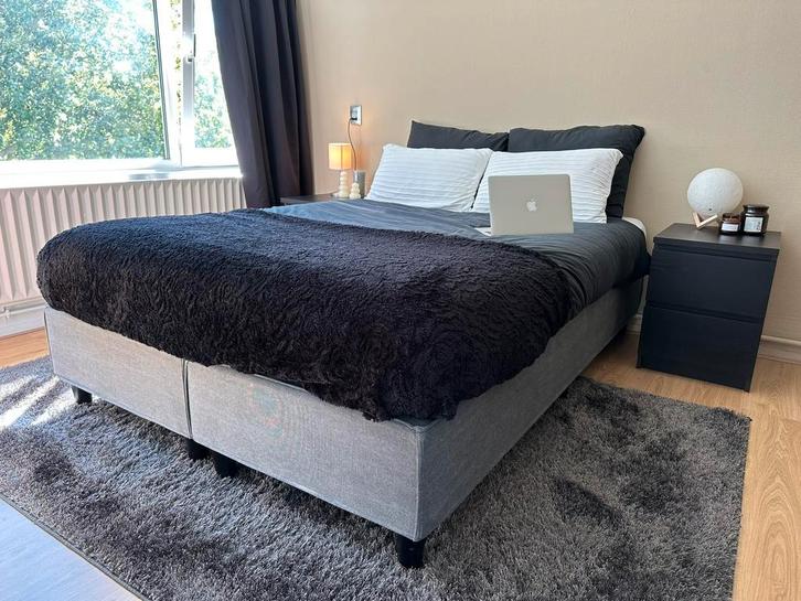 IKEA ESPEVÄR bedframe 140x200 + matras, Huis en Inrichting, Slaapkamer | Bedden, Zo goed als nieuw, Tweepersoons, 140 cm, Stof
