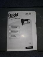 Te Koop Tacker Pneumatisch van Ferm., Doe-het-zelf en Verbouw, Ophalen of Verzenden, Nieuw