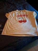 Geel T-shirt met Kersen - Maat 3XL, Geel, Maat 46/48 (XL) of groter, Ophalen of Verzenden, Korte mouw