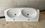 dubbele wastafel wasbak 130 cm wit, Doe-het-zelf en Verbouw, Sanitair, Ophalen, Gebruikt, Wastafel