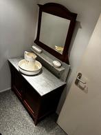 dressoir met spiegel, Huis en Inrichting, Ophalen, Gebruikt, Eikenhout, Met deur(en)