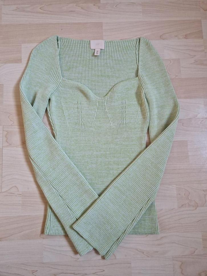 H&M truitje nieuw, Kleding | Heren, Truien en Vesten, Nieuw, Maat 46 (S) of kleiner, Groen, Ophalen of Verzenden