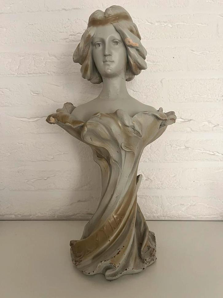 Antiek Buste Beeld, Antiek en Kunst, Kunst | Beelden en Houtsnijwerken, Ophalen of Verzenden