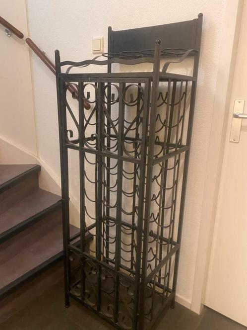 Brocante wijnrek 48 flessen, Huis en Inrichting, Woonaccessoires | Wijnrekken, Gebruikt, 75 cm of meer, Metaal, 25 flessen of meer