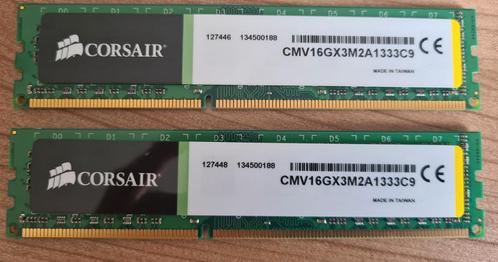 Corsair DDR3 2 maal 8GB, Computers en Software, RAM geheugen, Gebruikt, Desktop, 16 GB, DDR3, Ophalen of Verzenden
