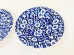 Burleigh - Blue Calico - Saucers x4, Huis en Inrichting, Keuken | Servies, Verzenden, Zo goed als nieuw, Overige stijlen, Kop(pen) en/of Schotel(s)