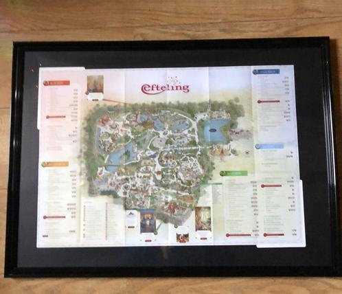 Oude Efteling plattegrond 2010 in lijst 73x53 cm zgan, Verzamelen, Efteling, Zo goed als nieuw, Overige typen, Ophalen of Verzenden