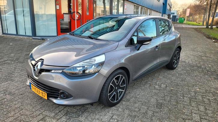 Renault Clio 0.9 TCE 66KW 5-DRS 2013 Grijs Dealer onderhoude, Auto's, Renault, Bedrijf, Clio, ABS, Airbags, Airconditioning, Bluetooth