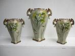 3 antieke vazen art deco mooi gestileerde bloemen, Antiek en Kunst, Antiek | Vazen, Ophalen of Verzenden