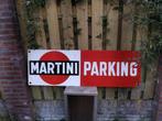 Emaille reclamebord dubbelzijdig martini emaillerie belgie, Verzamelen, Ophalen of Verzenden, Gebruikt, Reclamebord