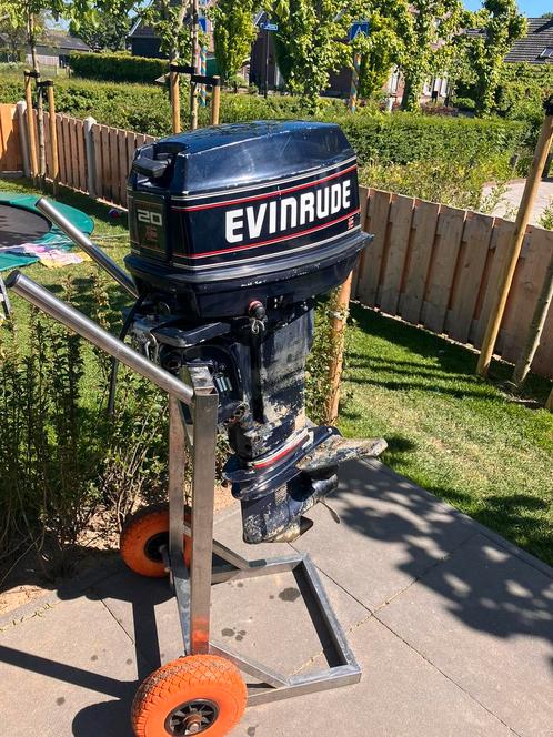 Te koop evinrude 20 pk kortstaart, Watersport en Boten, Buiten- en Binnenboordmotoren, Gebruikt, Benzine, Buitenboordmotor, 5 tot 10 pk