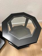 Twee glazen bijzettafeltjes met webbing, Ophalen, Gebruikt, Glas, Overige vormen