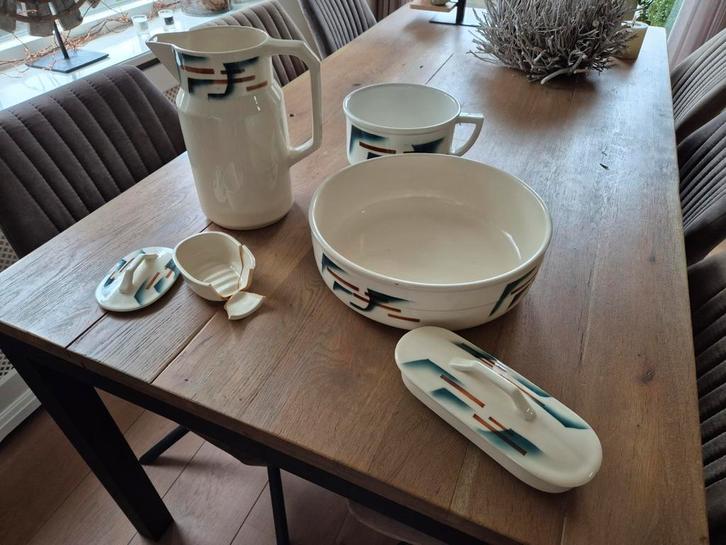 Vintage Lampetstel - Beschadigd, Antiek en Kunst, Antiek | Servies compleet, Ophalen