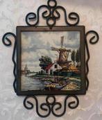 Tegel Vintage Holland tafereel Siertegel in Gietijzer, Antiek en Kunst, Ophalen of Verzenden