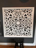 Wandpaneel houtsnijwerk 90x90, Huis en Inrichting, Woonaccessoires | Wanddecoraties, Ophalen, Zo goed als nieuw