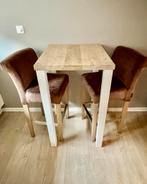 2 Richmond barkrukken met bartafel, Ophalen, Gebruikt, Met voetsteun, 60 tot 90 cm