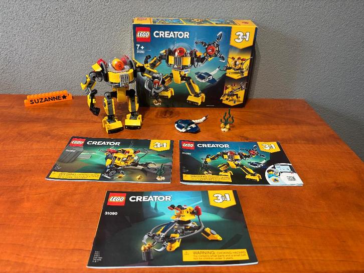 Lego 31090 - Creator 3in1 - Underwater Robot, Kinderen en Baby's, Speelgoed | Duplo en Lego, Zo goed als nieuw, Lego, Complete set