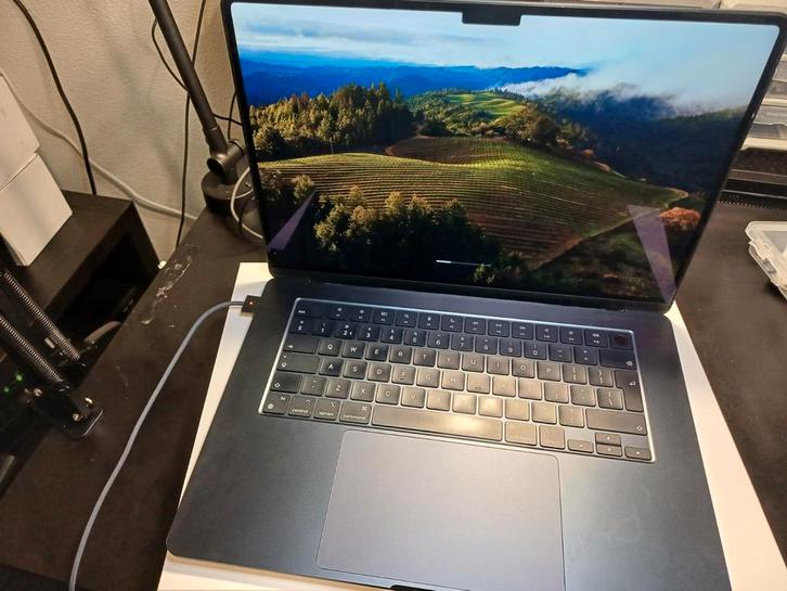 MacBook Air 15" M3 (2024) Midnight - Zo goed als nieuw!, Computers en Software, Apple Macbooks, Zo goed als nieuw, MacBook Air