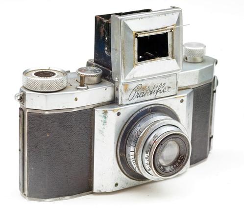 Praktiflex - (1e generatie). ca. 1939 met Victar 1.9/50mm, Audio, Tv en Foto, Fotocamera's Analoog, Gebruikt, Compact, Overige Merken