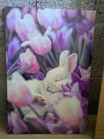 Schilderij konijn bloemen, Antiek en Kunst, Ophalen