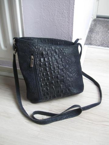 BORSE in PELLE donkerblauw suede leren tas goede staat beschikbaar voor biedingen