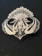 VINTAGE ZILVEREN DRAAD BROCH., Ophalen of Verzenden, Zilver