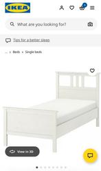 IKEA hemnes single bed frame with slats 90x200, Huis en Inrichting, Slaapkamer | Bedden, Ophalen, 90 cm, Eenpersoons, Wit