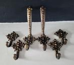 Te koop zes vintage koperen kapstokhaken, Antiek en Kunst, Ophalen of Verzenden, Koper