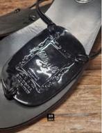 Bruno Magli - Prachtige leren slippers sandalen maat 37, Kleding | Dames, Schoenen, Zwart, Zo goed als nieuw, X, Sandalen of Muiltjes