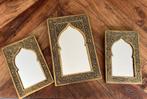 Marokkaans handwerk spiegel metaal oosters arabisch set 3 st, Huis en Inrichting, Woonaccessoires | Spiegels, Ophalen of Verzenden