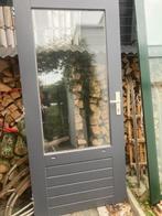 hard houten deur met thermopane, Ophalen, Gebruikt, 80 tot 100 cm, Buitendeur