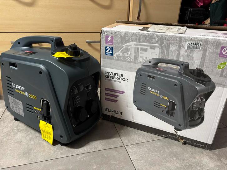 Eurom Independ 2000 Generator, Doe-het-zelf en Verbouw, Aggregaten, Gebruikt, Benzine, Minder dan 5 kVA, Elektrisch startend, Ophalen of Verzenden