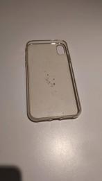 iPhone Hoesje - Transparant met Gouden Rand, Ophalen of Verzenden, Gebruikt, IPhone X, Hoesje of Tasje