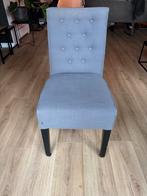 4 Luxe Antraciet Stoelen - Stof, Goede Staat, Huis en Inrichting, Stoelen, Ophalen, Gebruikt, Vier, Stof