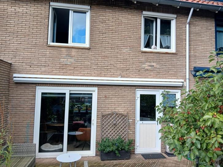 Knikarmscherm VERANO 5,50 mtr, Tuin en Terras, Zonneschermen, Gebruikt, Knikarmscherm, 150 tot 300 cm, 450 cm of meer, Ophalen