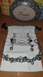 Prachtige Fossil set, armband met oorbellen, Ophalen of Verzenden, Zo goed als nieuw