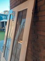 Witte houten binnendeur met beschadiging., Ophalen, Gebruikt, Binnendeur, 200 tot 215 cm