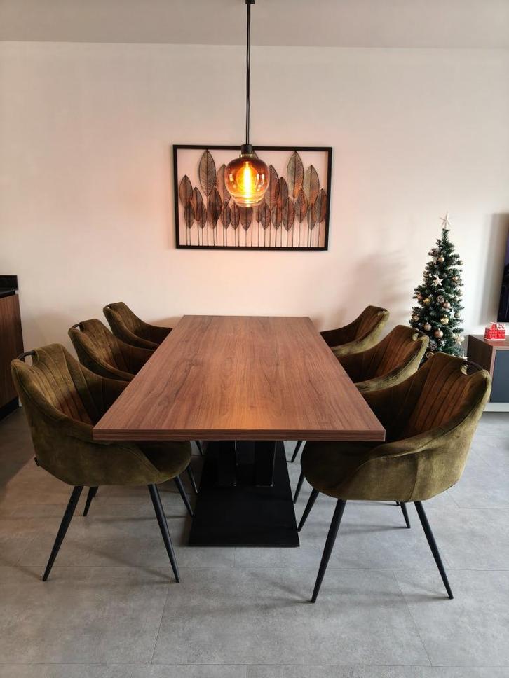 Industriële Eettafel 210x95, Huis en Inrichting, Tafels | Eettafels, Gebruikt, 200 cm of meer, 50 tot 100 cm, Vijf personen of meer