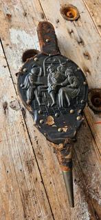 Antieke Blaasbalg - Zwart Leer & Koper, Ophalen of Verzenden