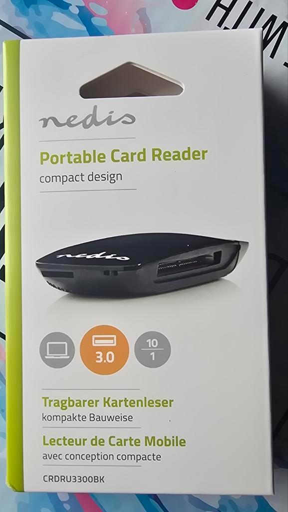Nieuwe Nedis Kaartlezer USB 3.0, Computers en Software, Geheugenkaartlezers, Nieuw, Ophalen of Verzenden
