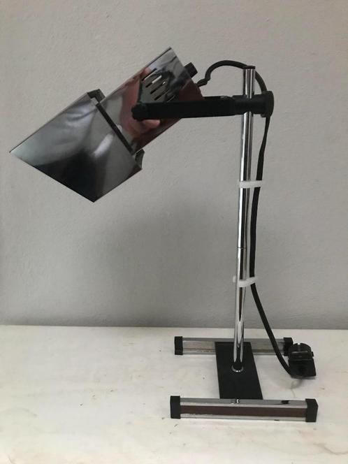 Verchroomde Kubus Tafellamp van Robert Sonneman, Huis en Inrichting, Lampen | Tafellampen, Zo goed als nieuw, Minder dan 50 cm