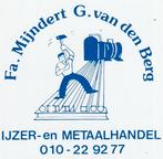 Sticker ijzer- en metaalhandel Mijndert van den Berg, Verzenden, Zo goed als nieuw, Bedrijf of Vereniging