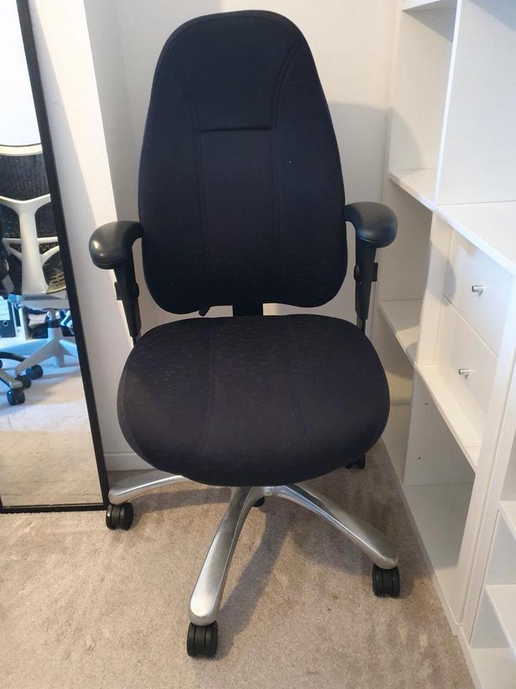 Malmstolen 4000 Ergonomische Bureaustoel, Huis en Inrichting, Bureaustoelen, Gebruikt, Bureaustoel, Zwart, Ergonomisch, Ophalen of Verzenden