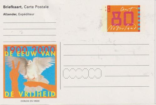 Nederland 99 Briefkaart De Eeuw van De vrijheid Duif 80C, Postzegels en Munten, Brieven en Enveloppen | Nederland, Briefkaart