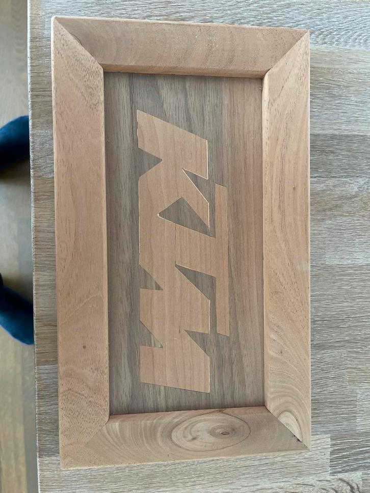 KTM Houtsnijwerk Wanddecoratie, Huis en Inrichting, Woonaccessoires | Wanddecoraties, Nieuw, Ophalen of Verzenden