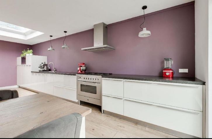 RECHTE LUXE KEUKEN 7,50M MET BORETTI FORNUIS, Huis en Inrichting, Keuken | Complete keukens, Zo goed als nieuw, Enkelwandige keuken