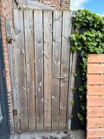 Tuinpoort 210x90x5.5  met stalen frame, Ophalen, Gebruikt, Minder dan 100 cm, Draaipoort