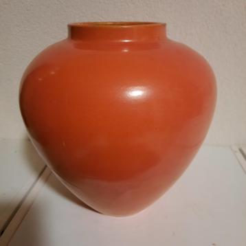 bijzonder fraaie oude vintage oranje Mobach vaas 14  beschikbaar voor biedingen